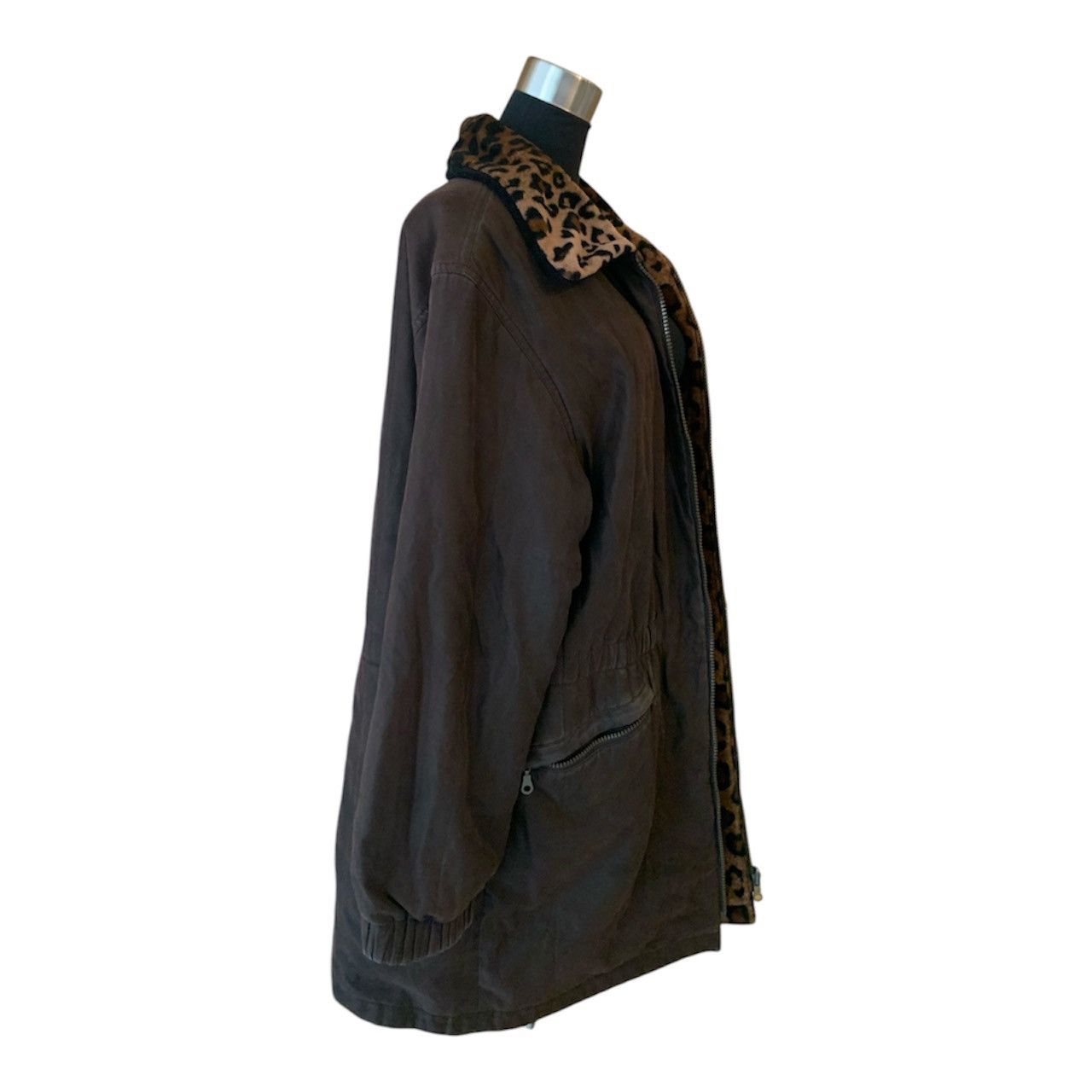 Vintage Vintage 80s Women’s Brown Reversible Winter Overcoat Size M / US 6-8 / IT 42-44 - 17 Thumbnail