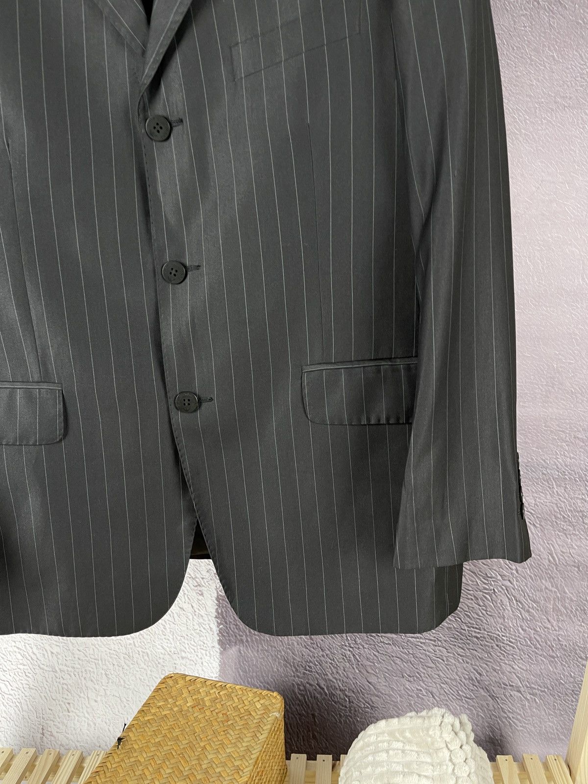 Giorgio Armani Giorgio Armani Le Collezioni vintage wool striped blazer Size 44R - 6 Thumbnail
