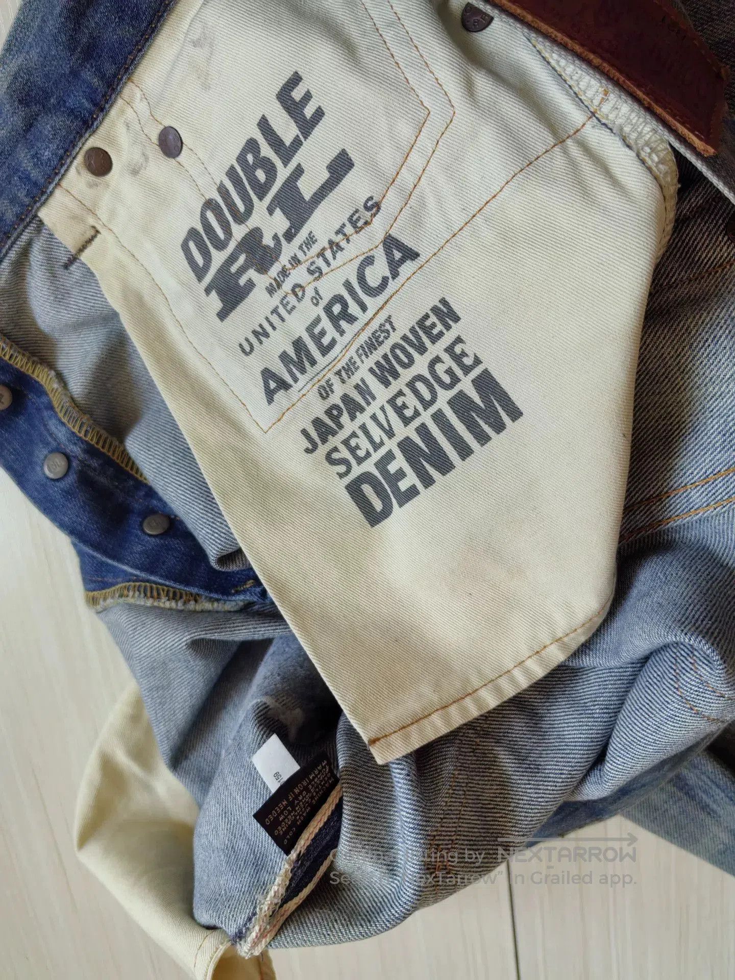 RRL Ralph Lauren rrl vintage blue distressed denim pants. Size US 30 / EU 46 - 8 Thumbnail