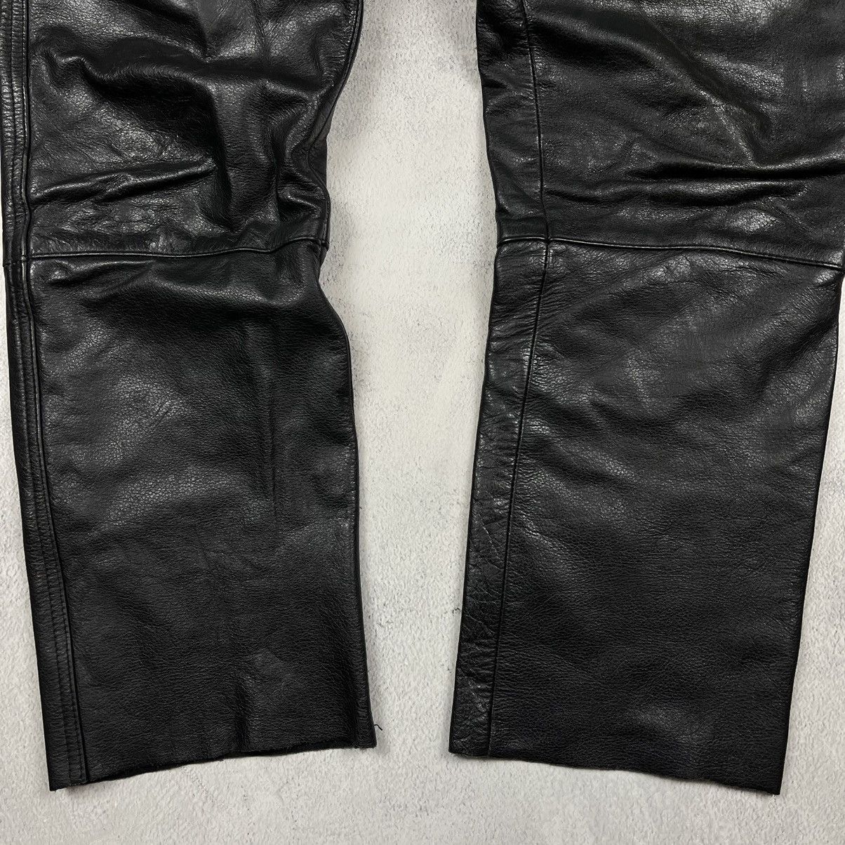 Leather Vintage Echtes Leder 90`s Distressed y2k leather pants Size US 35 - 6 Thumbnail
