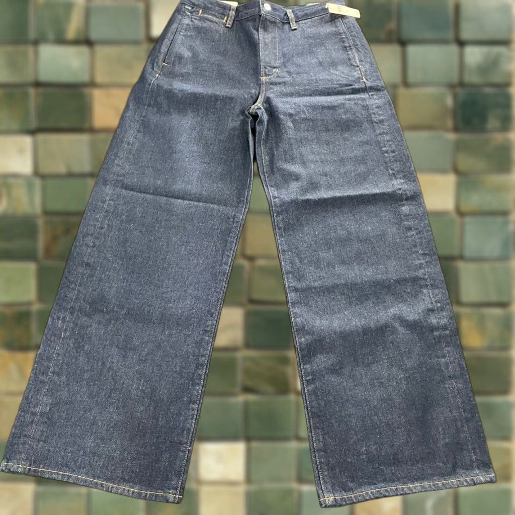 CITIZENS OF HUMANITY Ayla Polish Denim Trousers Jeans Women's 28 Blue Regular Straight Button Pockets Fabric Denim