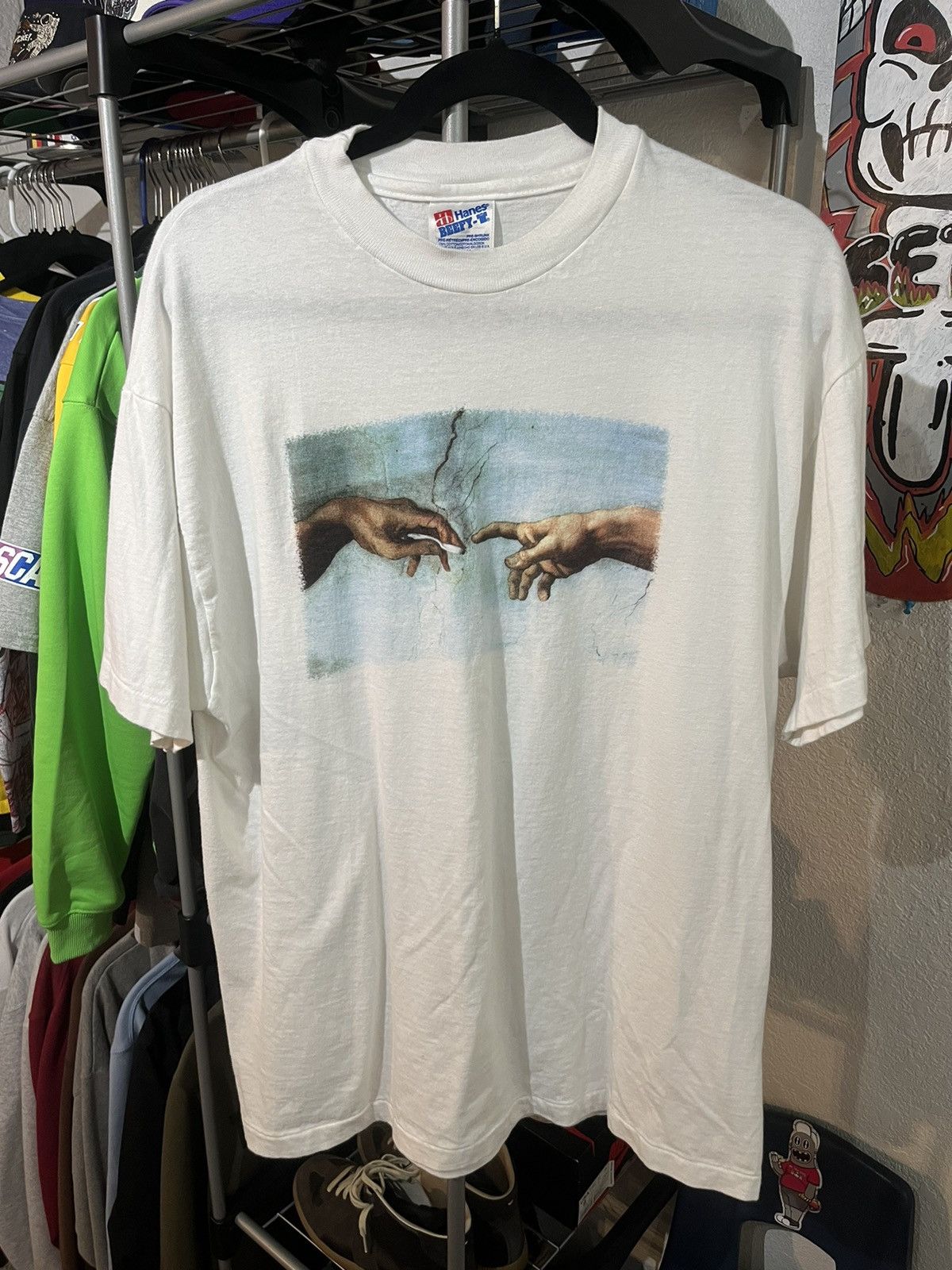 Hanes × Vintage Vintage 90’s Hanes Smoke Weed Blant Art tee Abstract Dirty Humor Size US L / EU 52-54 / 3 - 1 Thumbnail