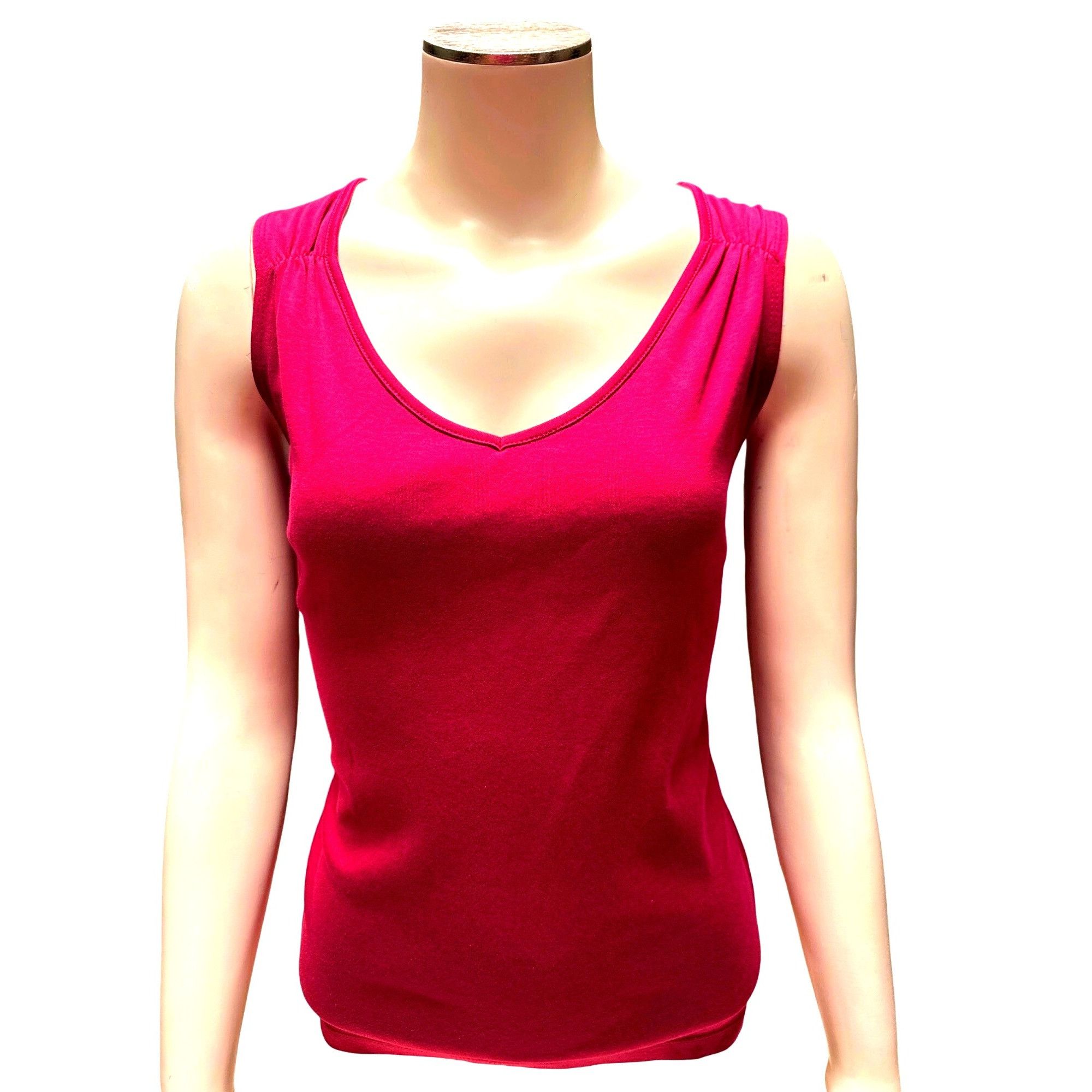 Cherokee Collection by Cherokee XL Burgundy Dressy Sleeveless V Neck Size XL / US 12-14 / IT 48-50 - 1 Thumbnail