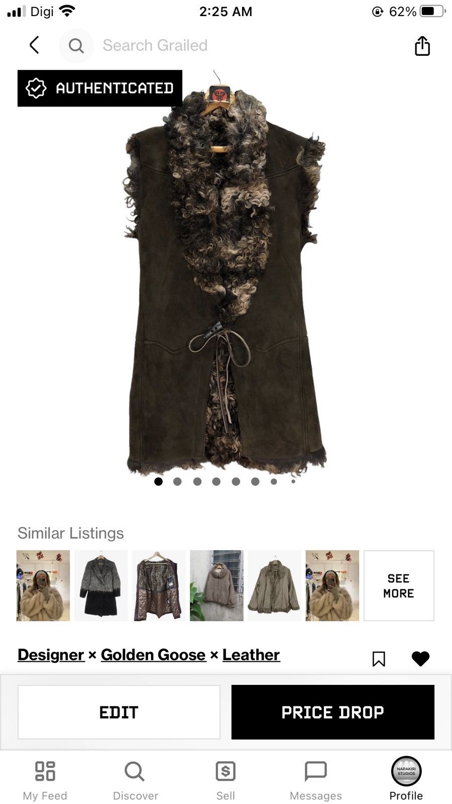 Golden Goose GOLDEN GOOSE FUR SUEDE LEATHER VEST #7261-122 Size S / US 4 / IT 40 - 12 Thumbnail