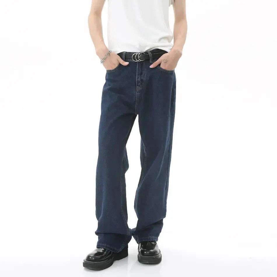 Japanese Brand Retro loose straight leg wide leg jeans Size US 32 / EU 48 - 6 Thumbnail