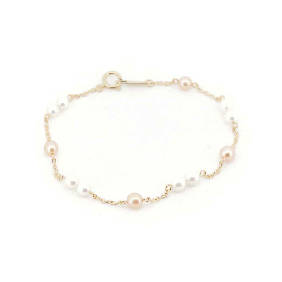 Other Tasaki Tasaki Freshwater Pearl Au750 Bracelet Crocodile skin Bracelet DUTY FREE for USA Size ONE SIZE - 1 Thumbnail