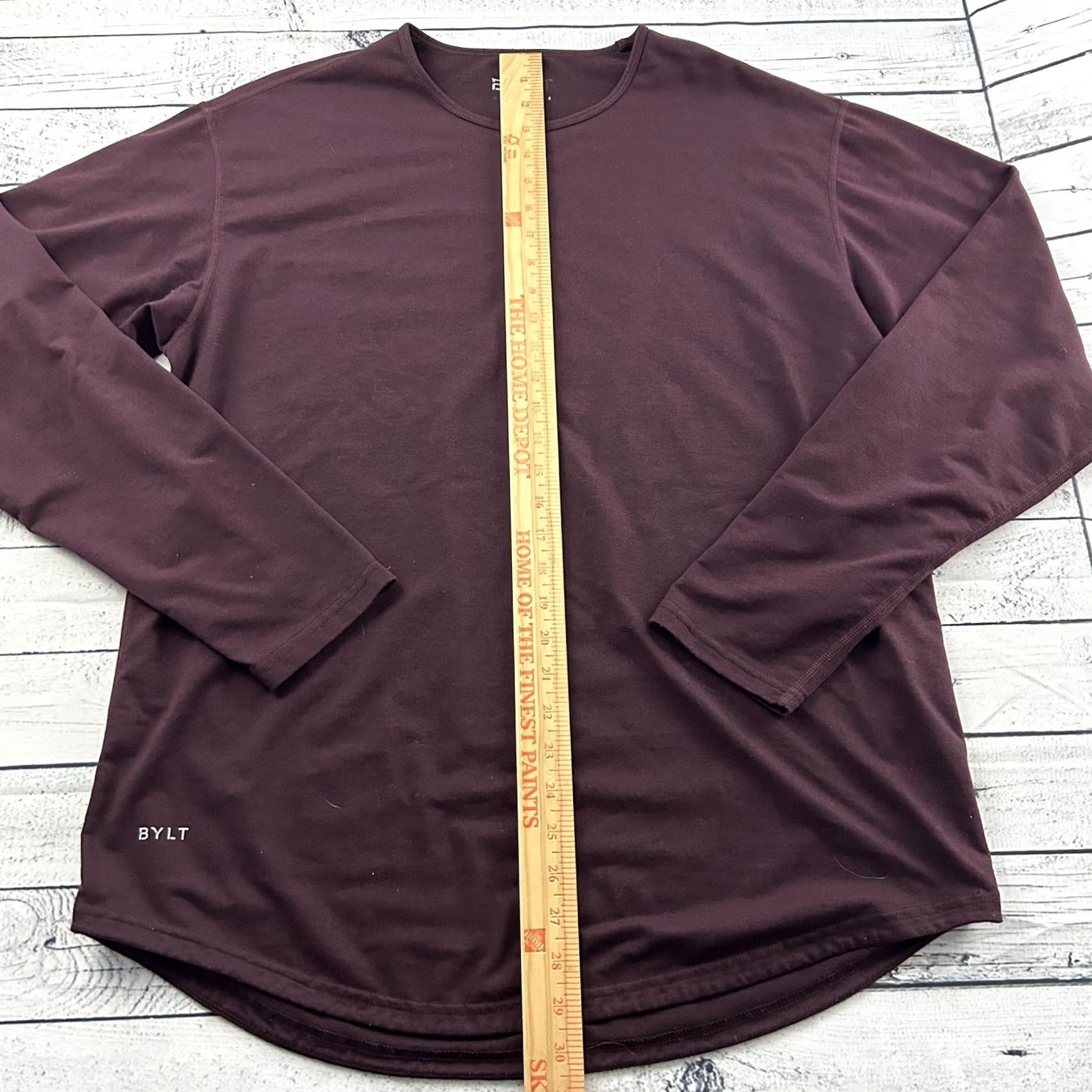 Vintage BYLT Drop Cut Long Sleeve BYLT Blend Shirt Mens XL Maroon Red Button-Up Cotton Holiday Classic Shirt Size US XL / EU 56 / 4 - 4 Thumbnail