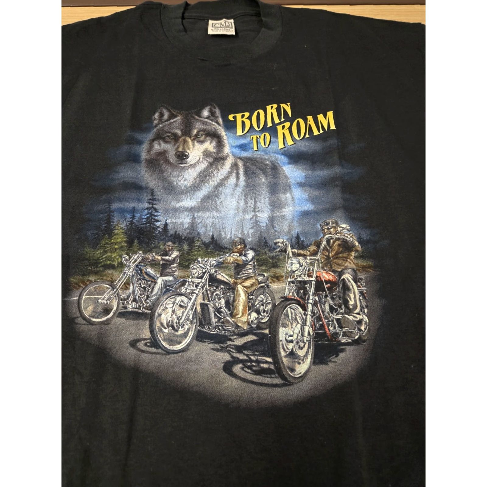 Born VINTAGE Sturgis T Shirt 2XL Black CMJ Biker Motorcycle Graphic Tee Men United States 1990s Born To Roam Black Hills Rally Logo Crew Neck Short Sleeve Size US XXL / EU 58 / 5 - 2 Thumbnail