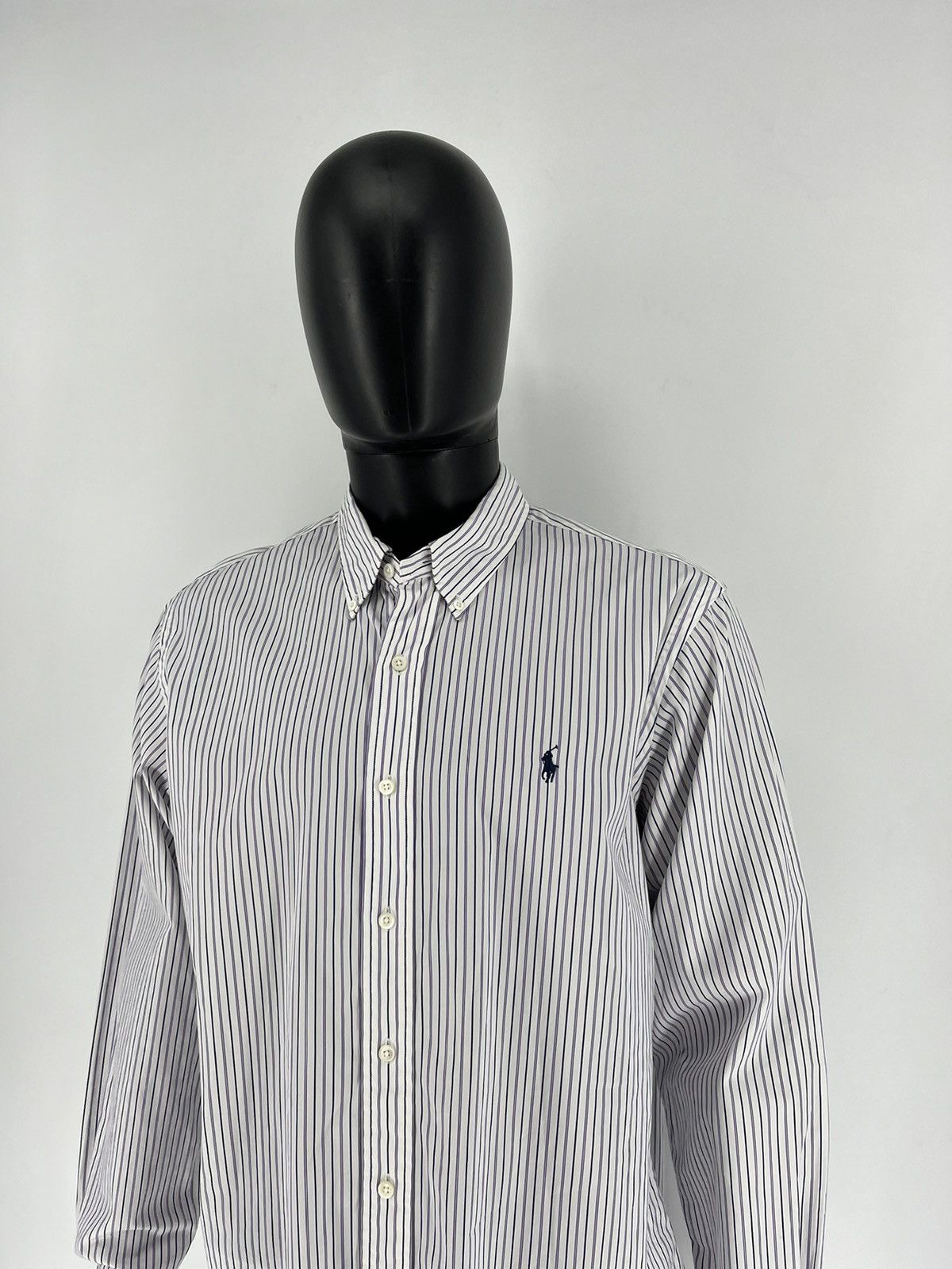 Polo Ralph Lauren × Ralph Lauren Vintage striped shirt polo Ralph Lauren size XL rare Size US XL / EU 56 / 4 - 4 Thumbnail