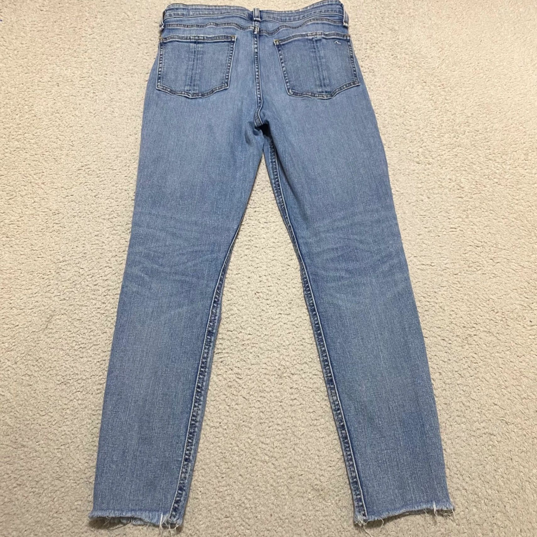 Rag & Bone rag & bone Jeans Womens 28 Blue Denim Medium Distressed High Rise Skinny Vintage No Size 28" / US 6 / IT 42 - 2 Thumbnail