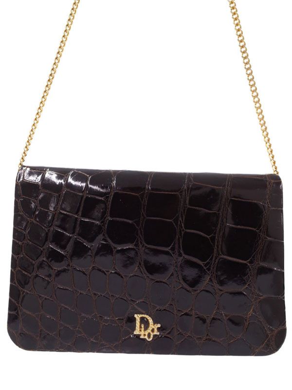 Dior Crocodile Chain Shoulder Bag