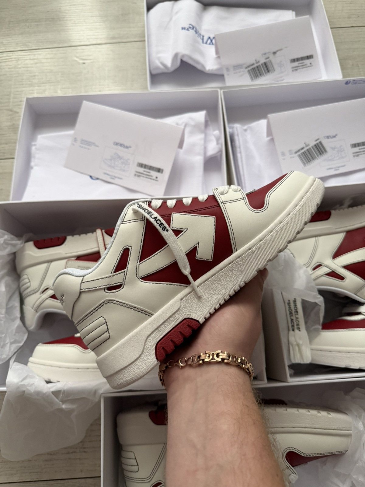 Off-White Off White Out Off Office Whute Burgundy Size US 9 / IT 39 - 4 Thumbnail