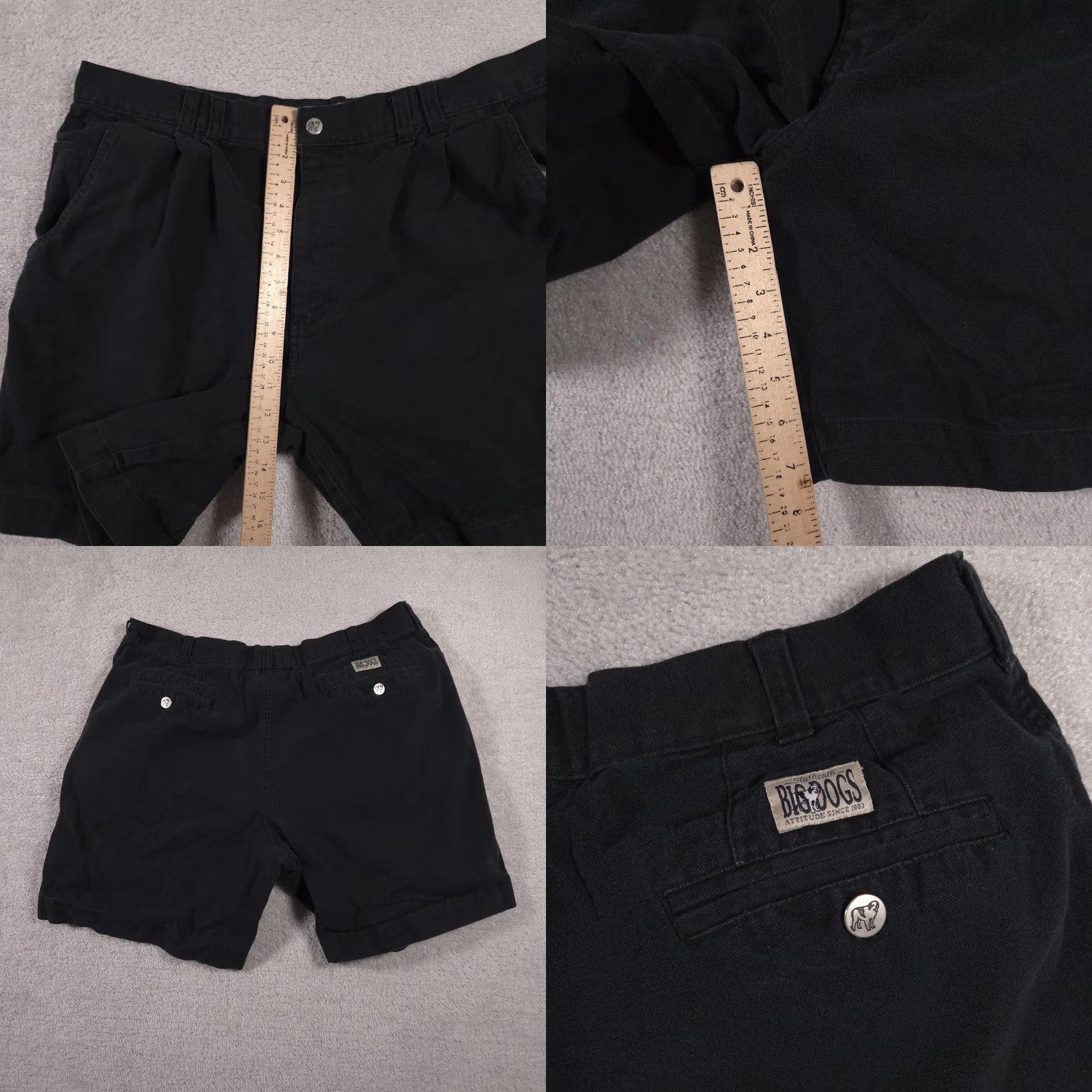 Big Dogs Big Dogs Mens Shorts 38 Black Casual Cotton Pleated Relaxed Fit Pockets Outdoor Size US 38 / EU 54 - 8 Thumbnail