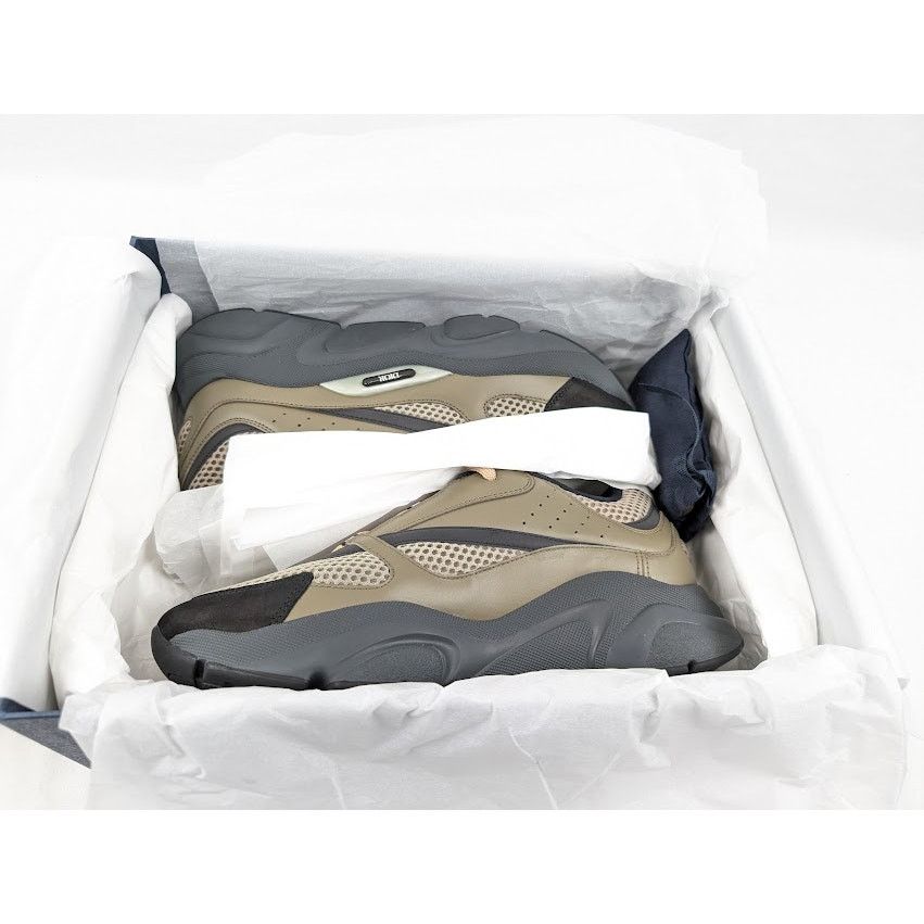 Dior o1rshd1 B22 Calfskin Mesh Sneakers in Khaki Size US 8 / EU 41 - 21 Thumbnail