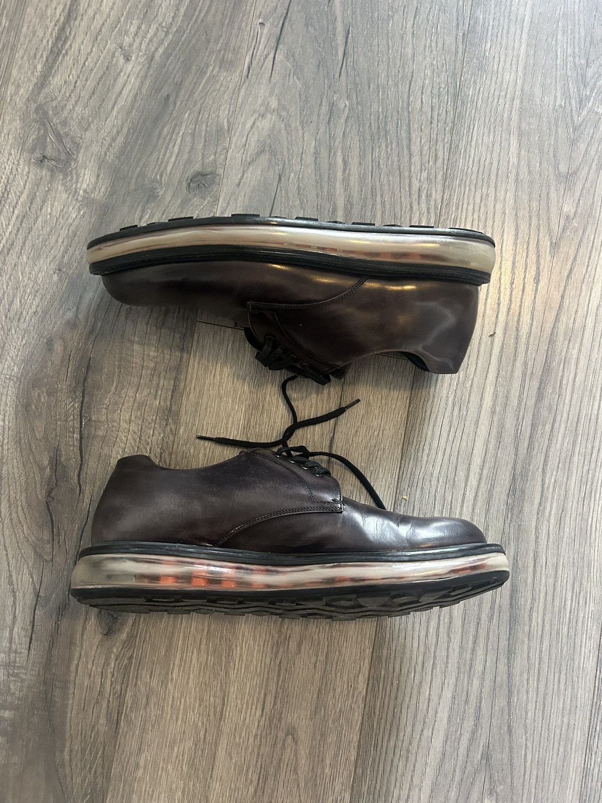 Prada Platform Sole Derby Shoes Size US 9 / EU 42 - 2 Thumbnail