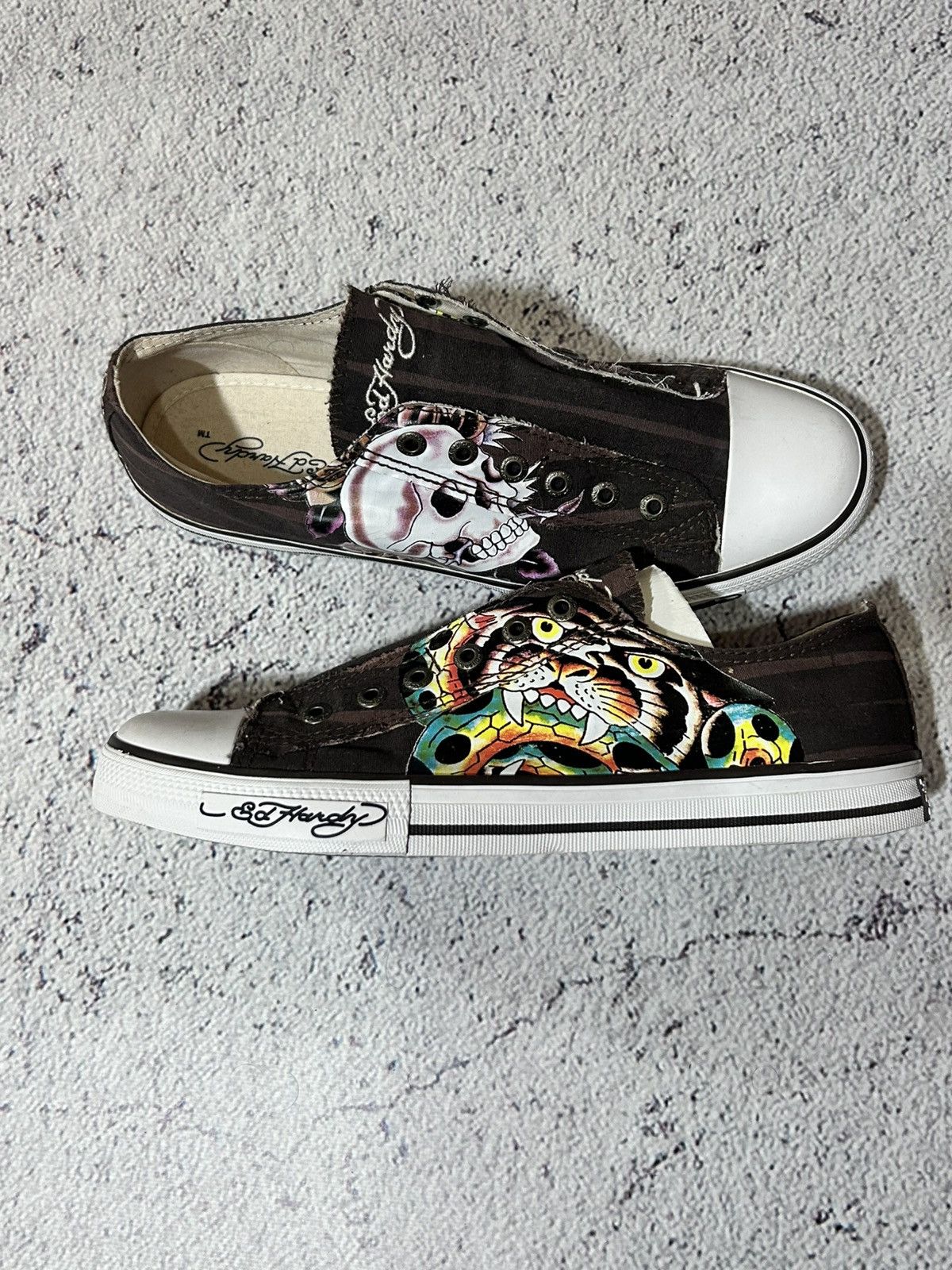 Ed Hardy Ed Hardy Brown Sneakers Slip Vintage Y2K avant garde Size US 10.5 / EU 43-44 - 3 Thumbnail
