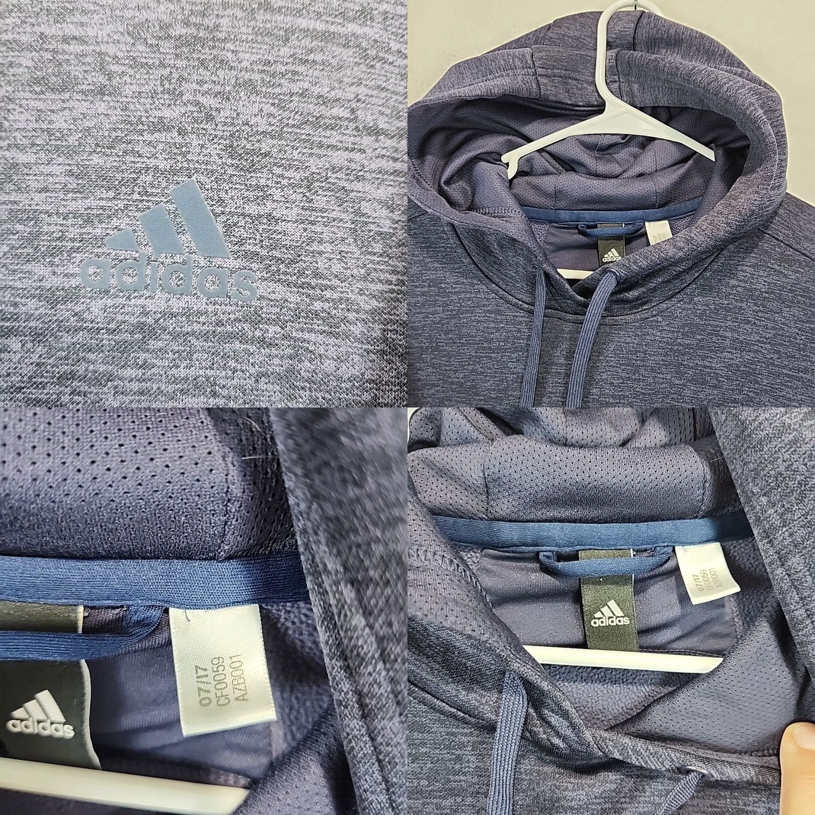 Adidas adidas TI Fleece Pull Over Hoodie Womens L Navy Blue CF0059 Soccer Sweatshirt Size L / US 10 / IT 46 - 8 Thumbnail