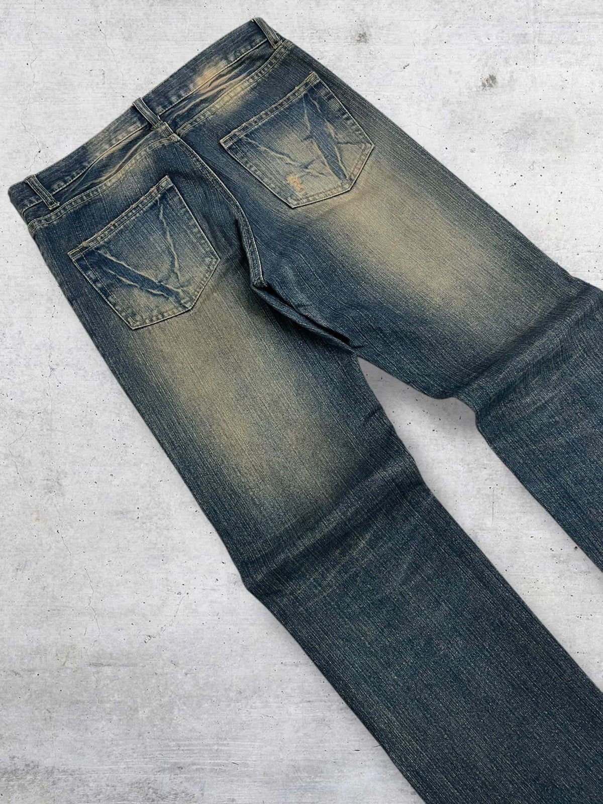 Japanese Brand VINTAGE JAPAN DESIGNER NYLAUS MUDWASH RIPPED DISTRESS DENIM Size US 32 / EU 48 - 10 Thumbnail