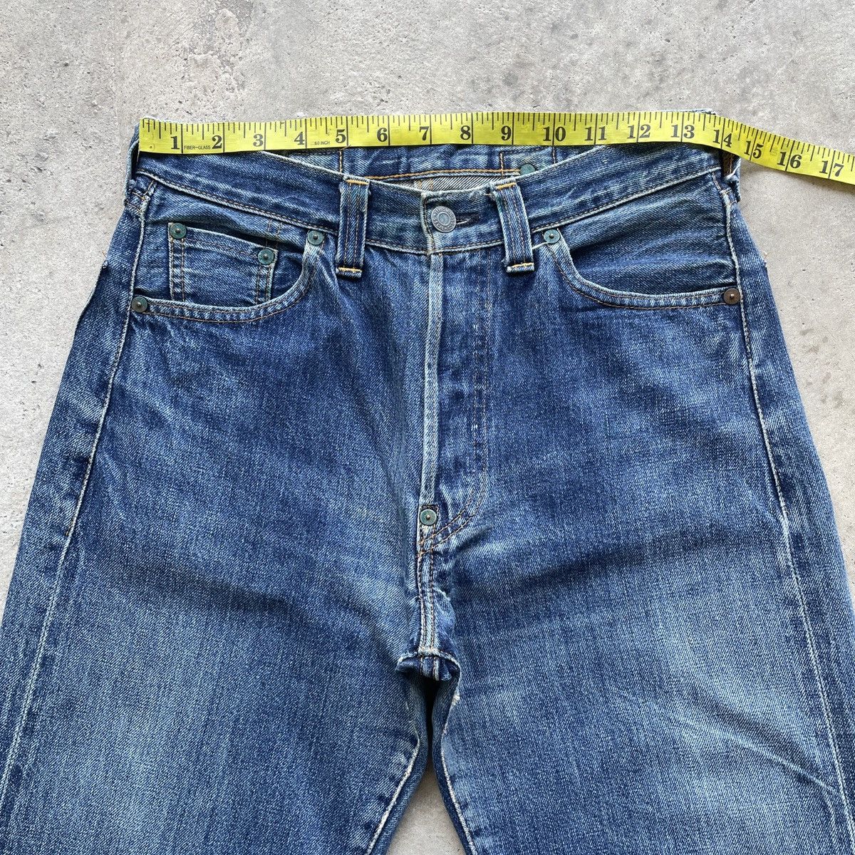 Levi's Vintage Levi’s Big E USA Faded Buckle Selvedge Jeans Pants Size US 28 / EU 44 - 6 Thumbnail