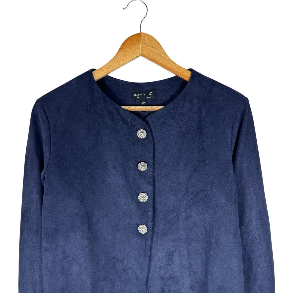agnes b. ☀️AGNES B PARIS BUTTON CROP JACKET Size S / US 4 / IT 40 - 6 Thumbnail