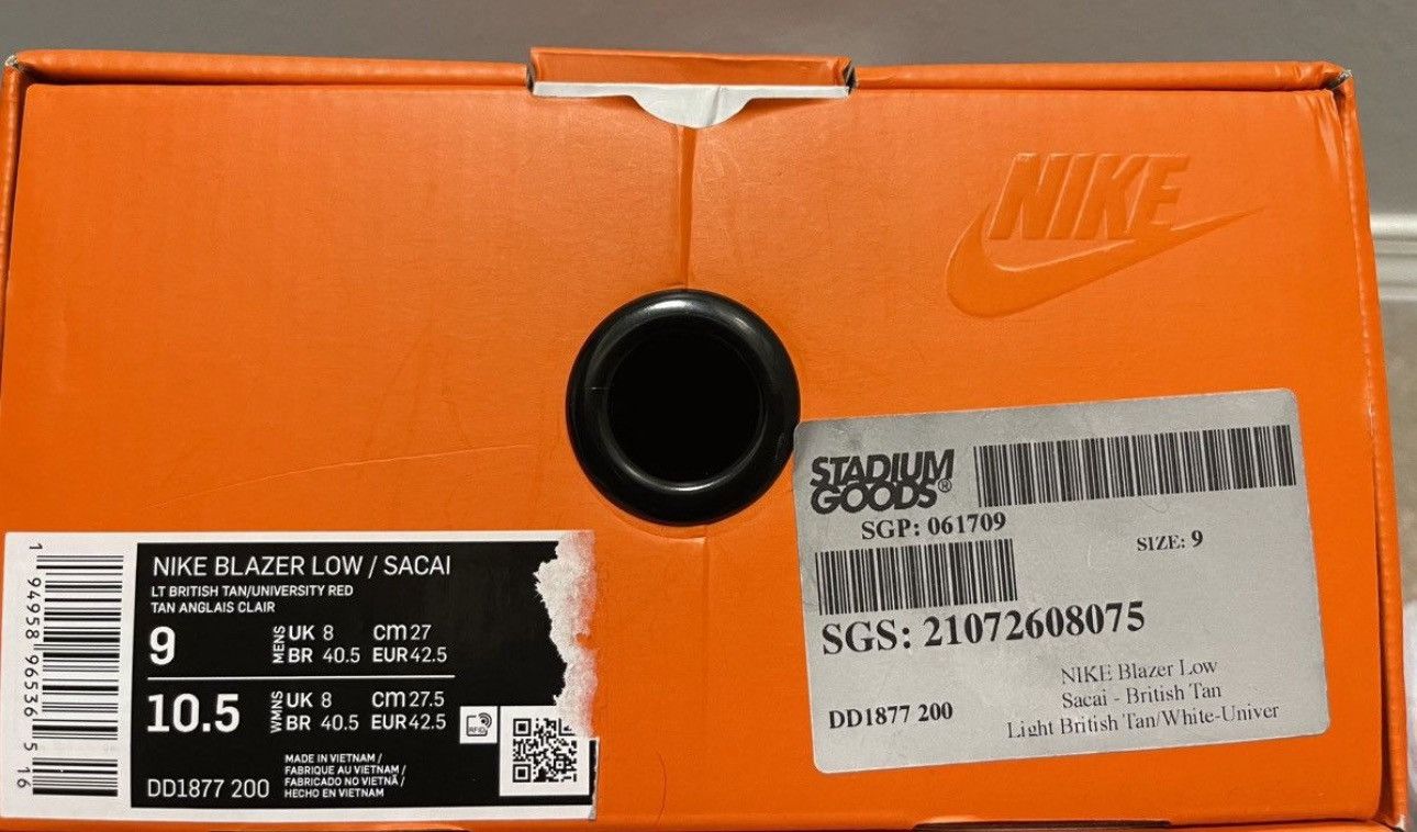 Nike NIKE BLAZER LOW / SACAI Size US 9 / EU 42 - 7 Thumbnail