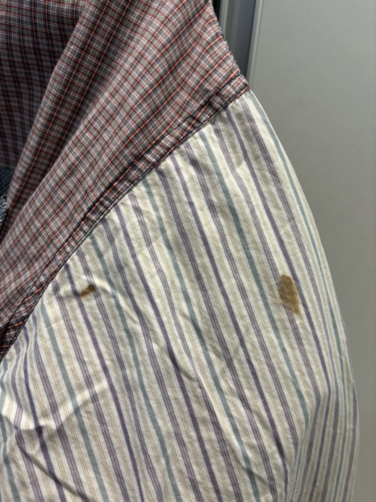 Designer × Karl Helmut × Vintage Karl Helmut patchwork button up shirt Size US XL / EU 56 / 4 - 8 Thumbnail