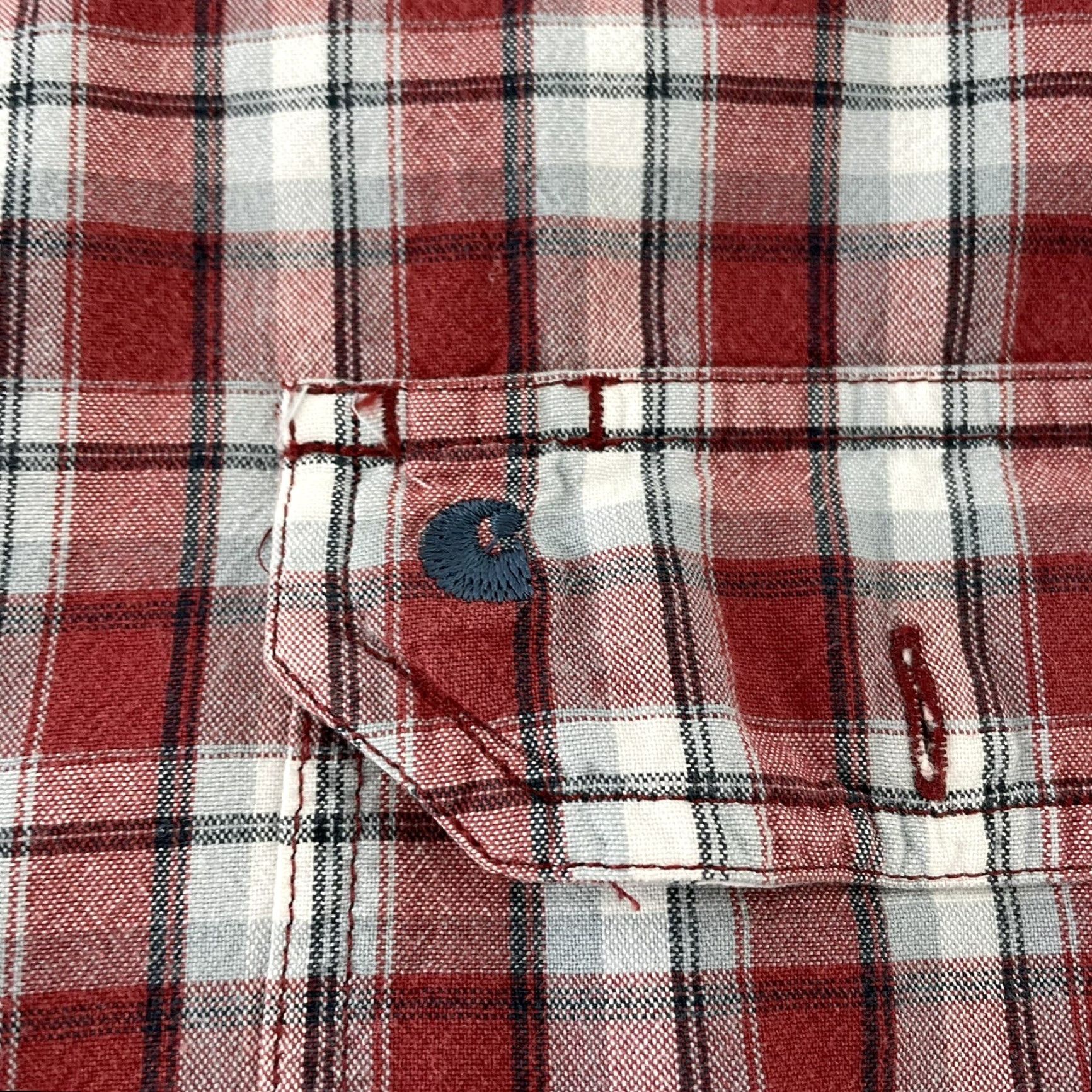 Carhartt Carhartt Shirt Plaid Short Sleeve Button-Up Men Large Red Cotton Size US L / EU 52-54 / 3 - 3 Thumbnail
