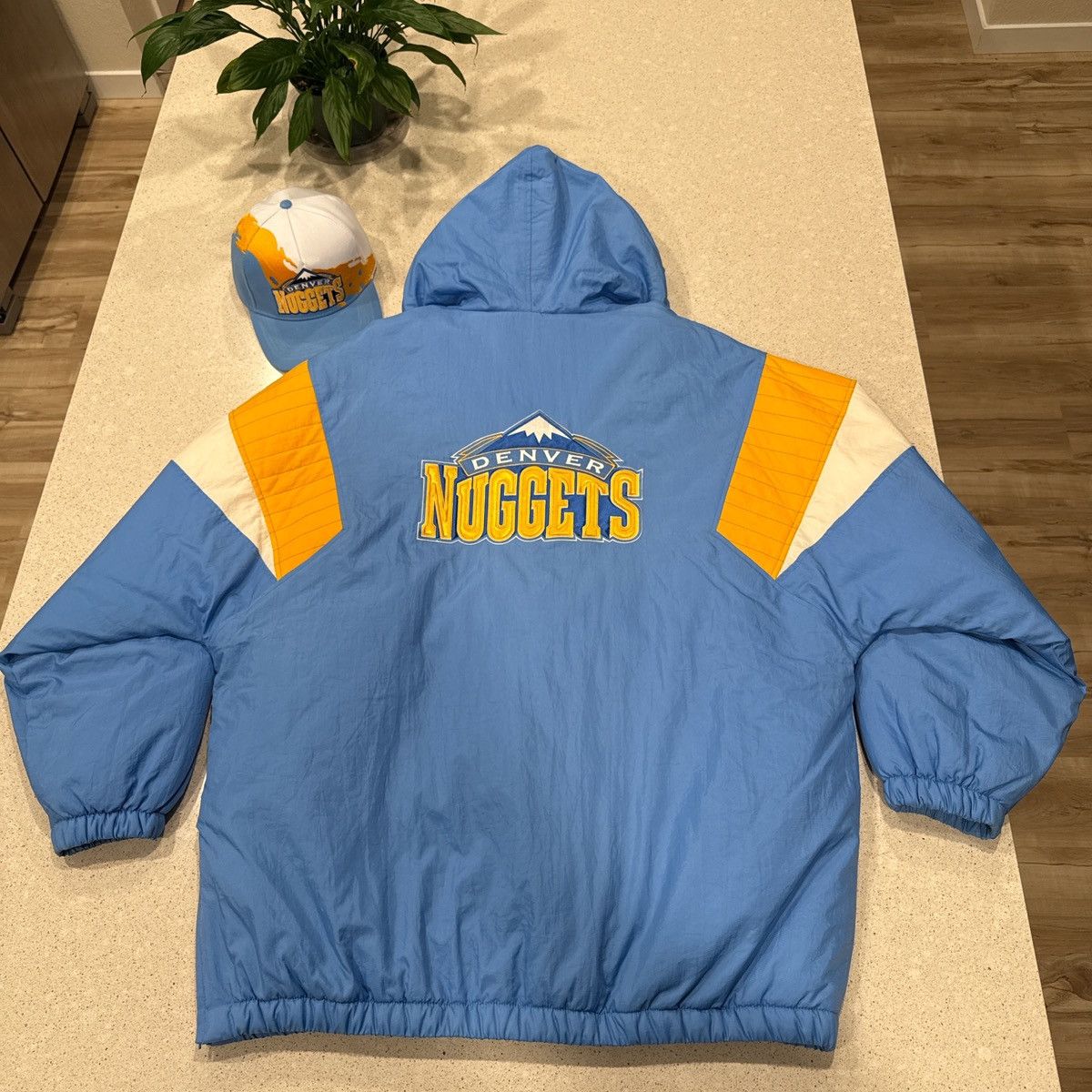 Adidas Vintage Denver Nuggets Adidas 1/2 Zip Puffer Jacket Size US XXL / EU 58 / 5 - 1 Thumbnail