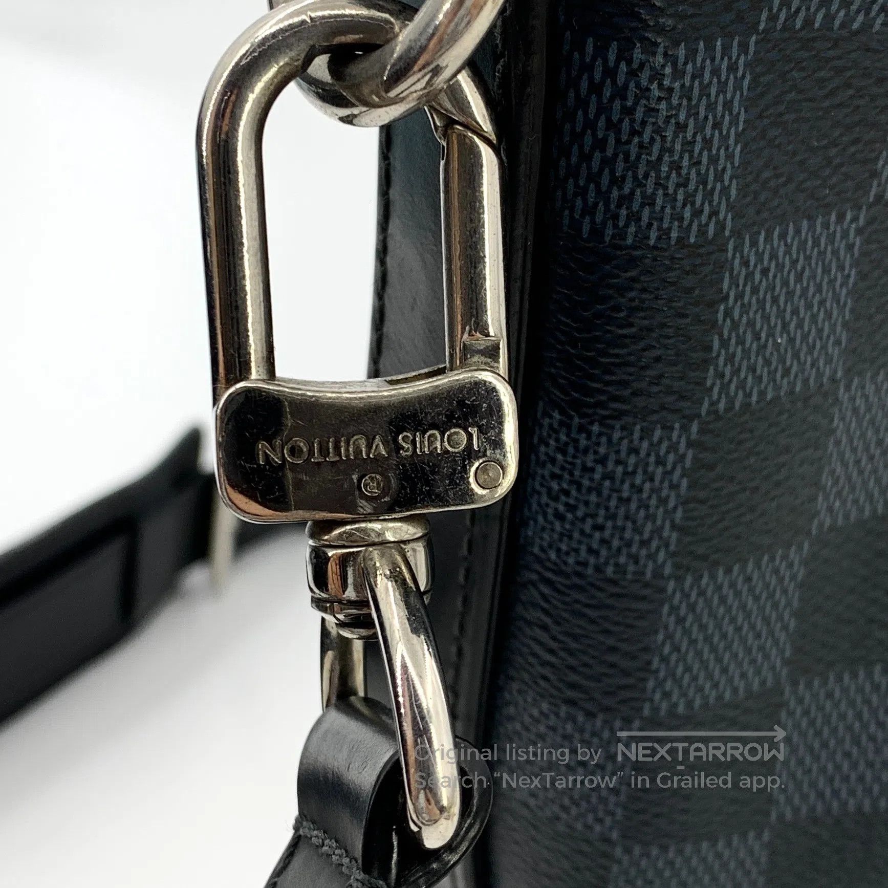 Louis Vuitton Louis Vuitton Dark blue checkered document bag single shou Size ONE SIZE - 7 Thumbnail