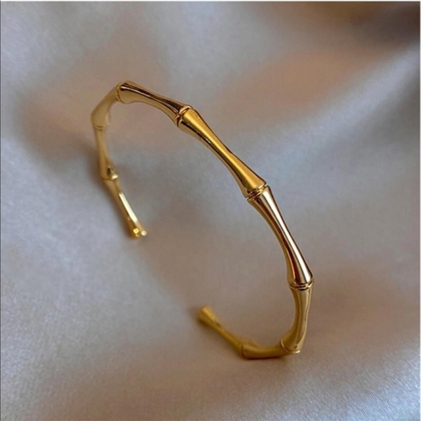 Designer Gold Plated Bamboo Cuff Bracelet NWT Size ONE SIZE - 2 Thumbnail