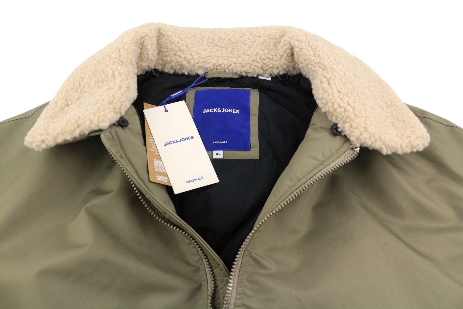 Jack & Jones JORQUEENS BOMBER XL Silver Sage Oversized Zip 88021 Size US XL / EU 56 / 4 - 8 Thumbnail