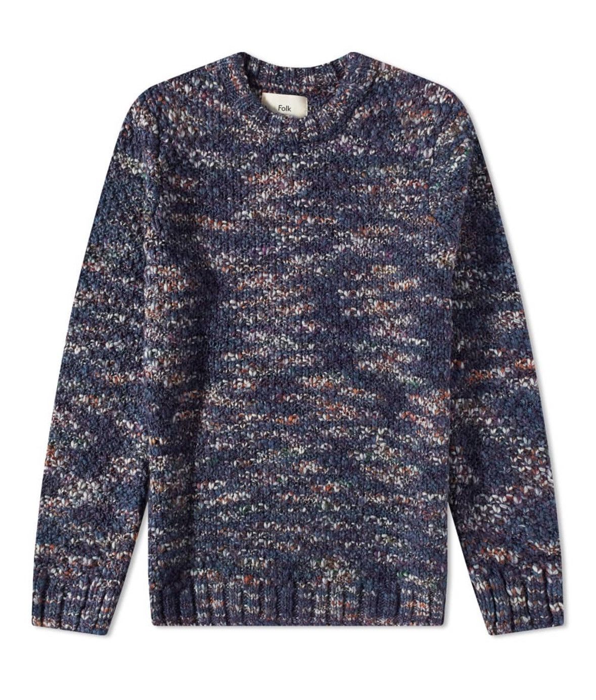 Folk Folk M Mixed Yarn Crew Knit Sweater - Ink Mix Size US S / EU 44-46 / 1 - 1 Thumbnail