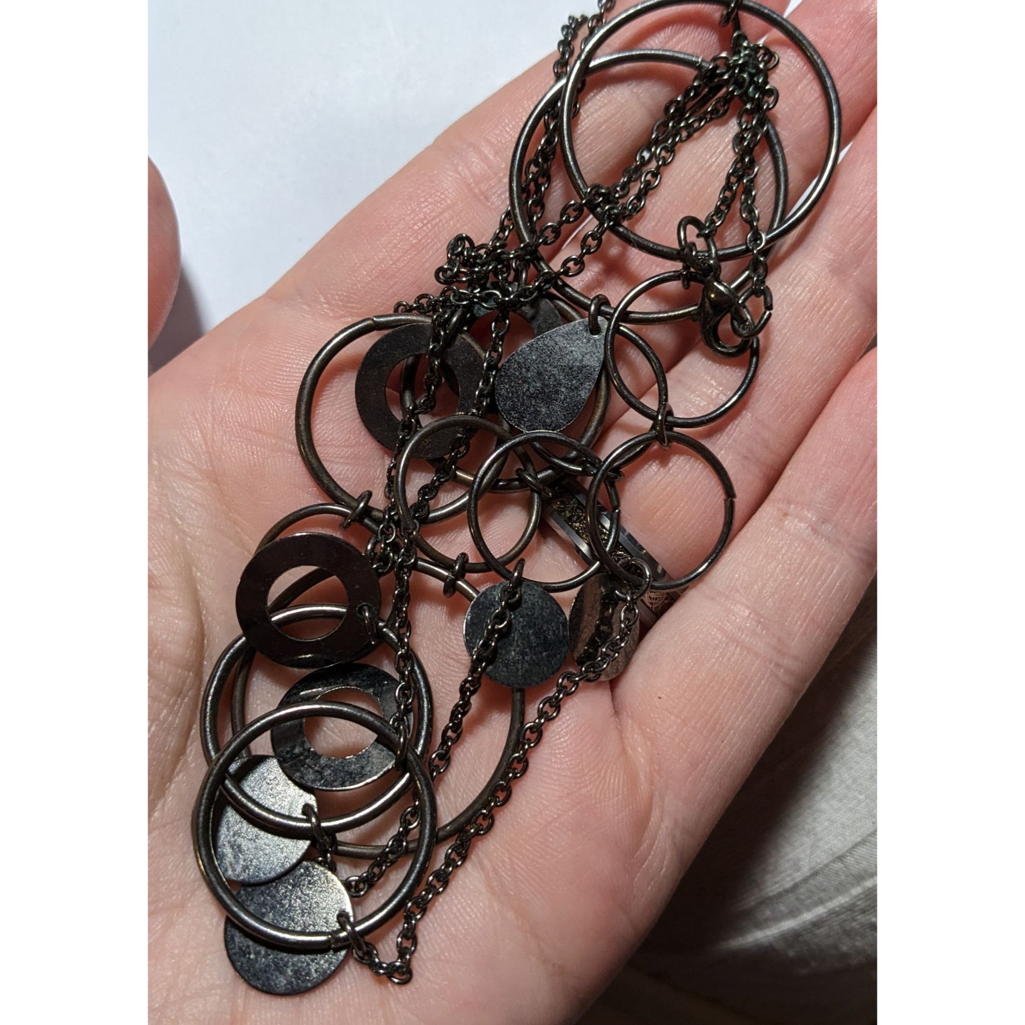 Other Gothic Y2K Hoop Link Charm Chain Necklace Size ONE SIZE - 8 Thumbnail