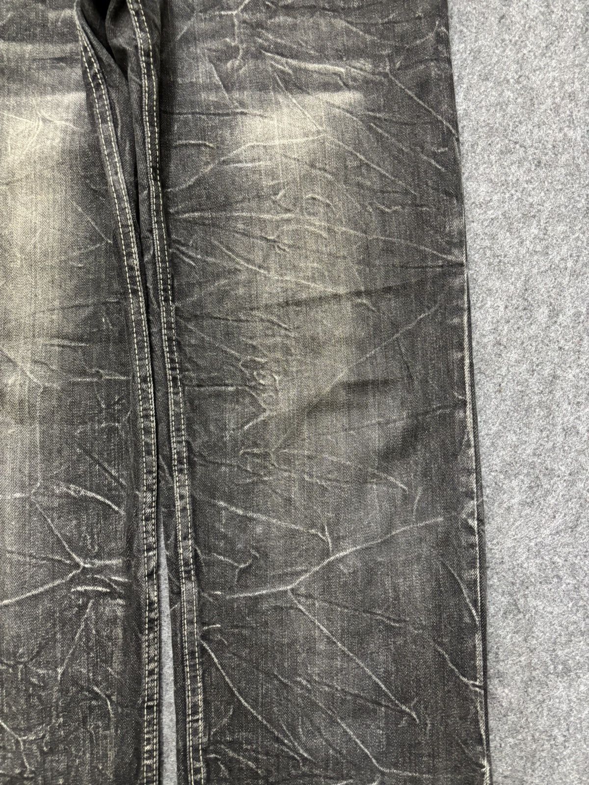 Japanese Brand 💥Cracked Fades💥Antfui Double Waist Black Wash Denim F642 Size US 32 / EU 48 - 7 Thumbnail
