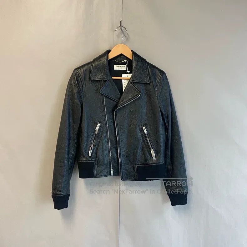 Saint Laurent Paris Saint Laurent Paris Lambskin zippered black vintage biker Size S / US 4 / IT 40 - 1 Thumbnail