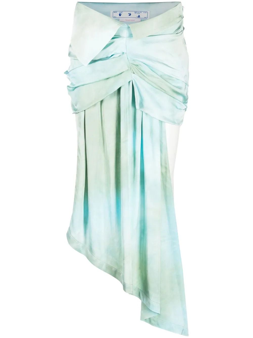 o1y1225 Maxi Skirt in Light Green/Light Blue