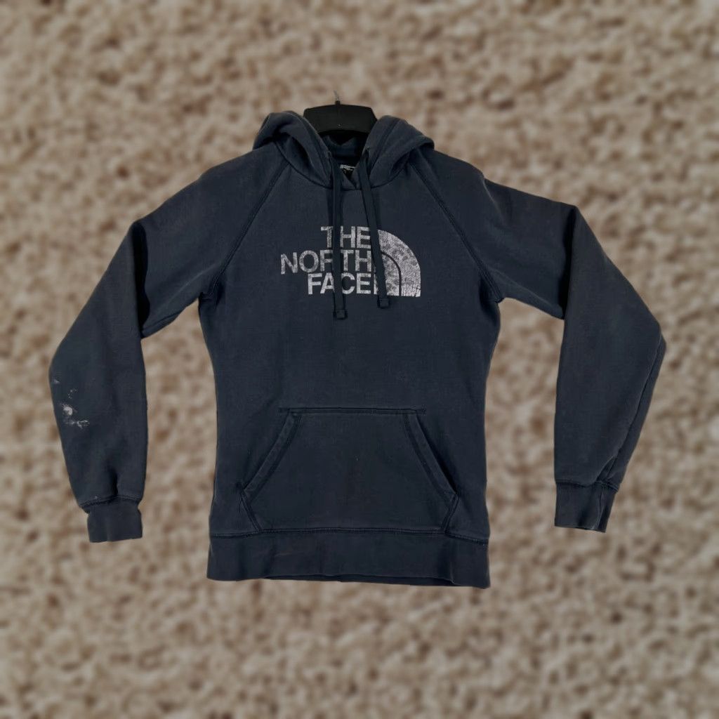 The North Face The North Face Womens Hoodie Sweater Small Black Jersey Cotton Kangaroo Pocket Logo Pockets 90s Outdoor Sports Mens Womens Size S / US 4 / IT 40 - 1 Thumbnail