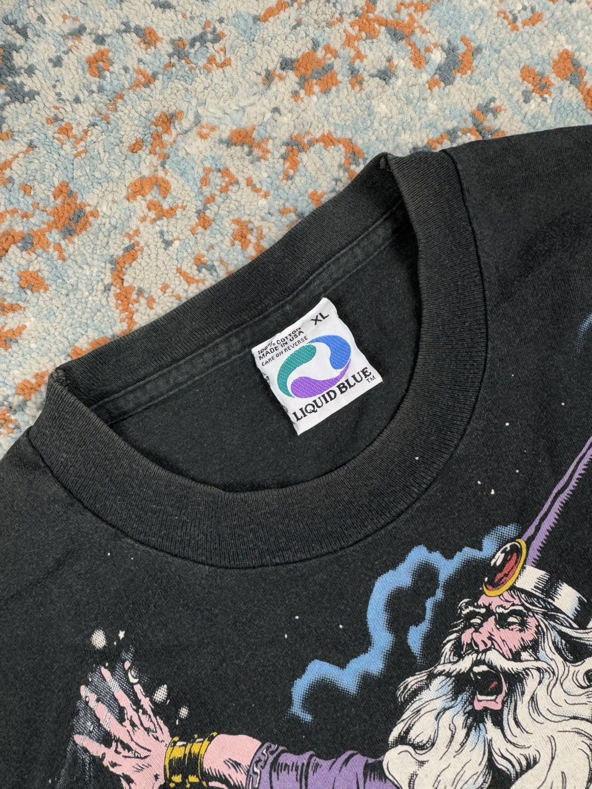 Liquid Blue × Vintage Grail! Vintage 1994 Liquid Blue wizard all over print tee Size US XL / EU 56 / 4 - 14 Thumbnail