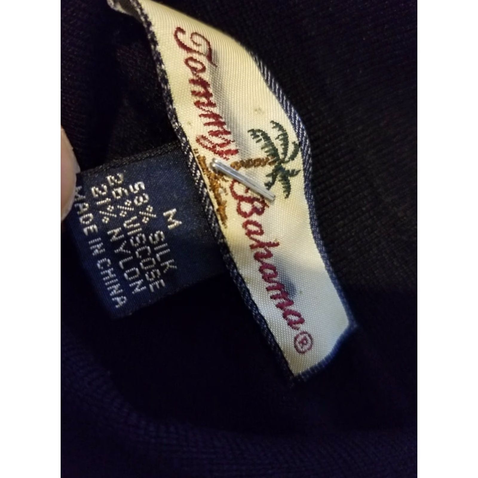 Tommy Bahama Tommy Bahama Silk Polo Sweater M Medium Black Mens Pullover Shirt Size US M / EU 48-50 / 2 - 5 Thumbnail