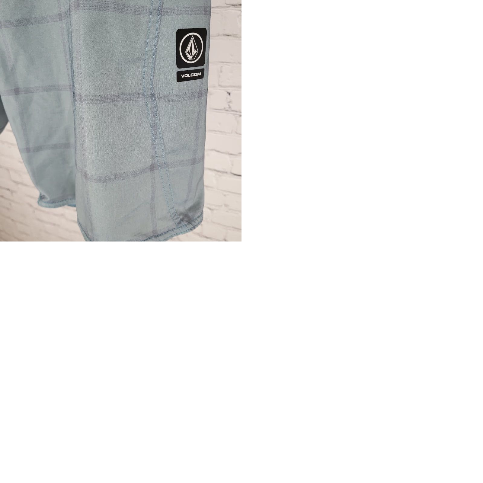 Volcom Volcom Blue Lightweight Stretch Back Pocket Board Shorts Swim Trunks 34x9 Mens Regular Windowpane Quick Dry Beach Surfing Size US 34 / EU 50 - 9 Thumbnail