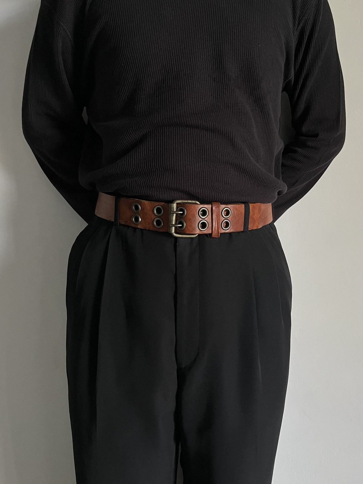 Yohji Yamamoto Yohji Yamamoto Pour Homme Leather Belt Size 30 - 7 Thumbnail