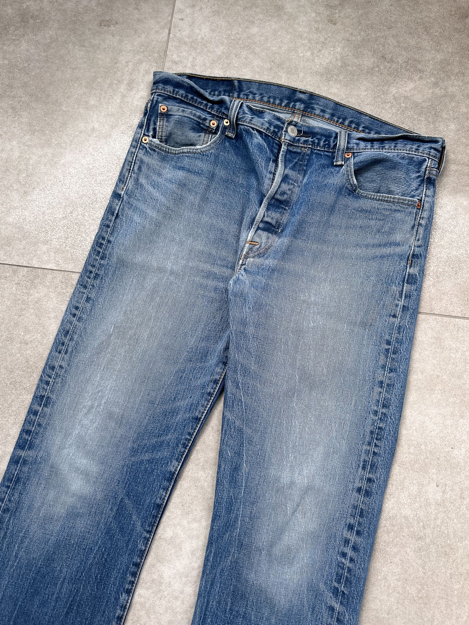 Levi's Levi's 501 Blue Denim Jeans Size US 36 / EU 52 - 3 Thumbnail