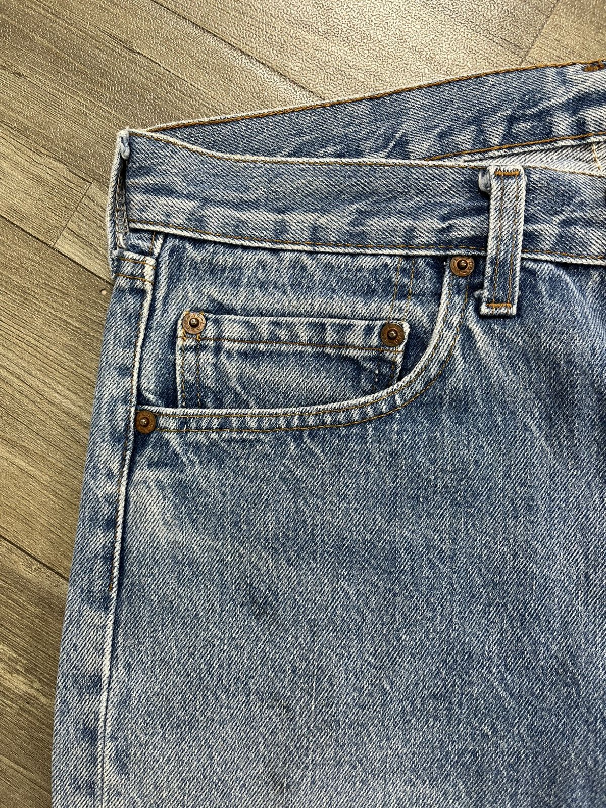 Levi's Vintage Clothing 🇺🇸1970s Vintage Levis 501XX Cut Off Straight Leg Blue Jeans Size US 29 - 3 Thumbnail