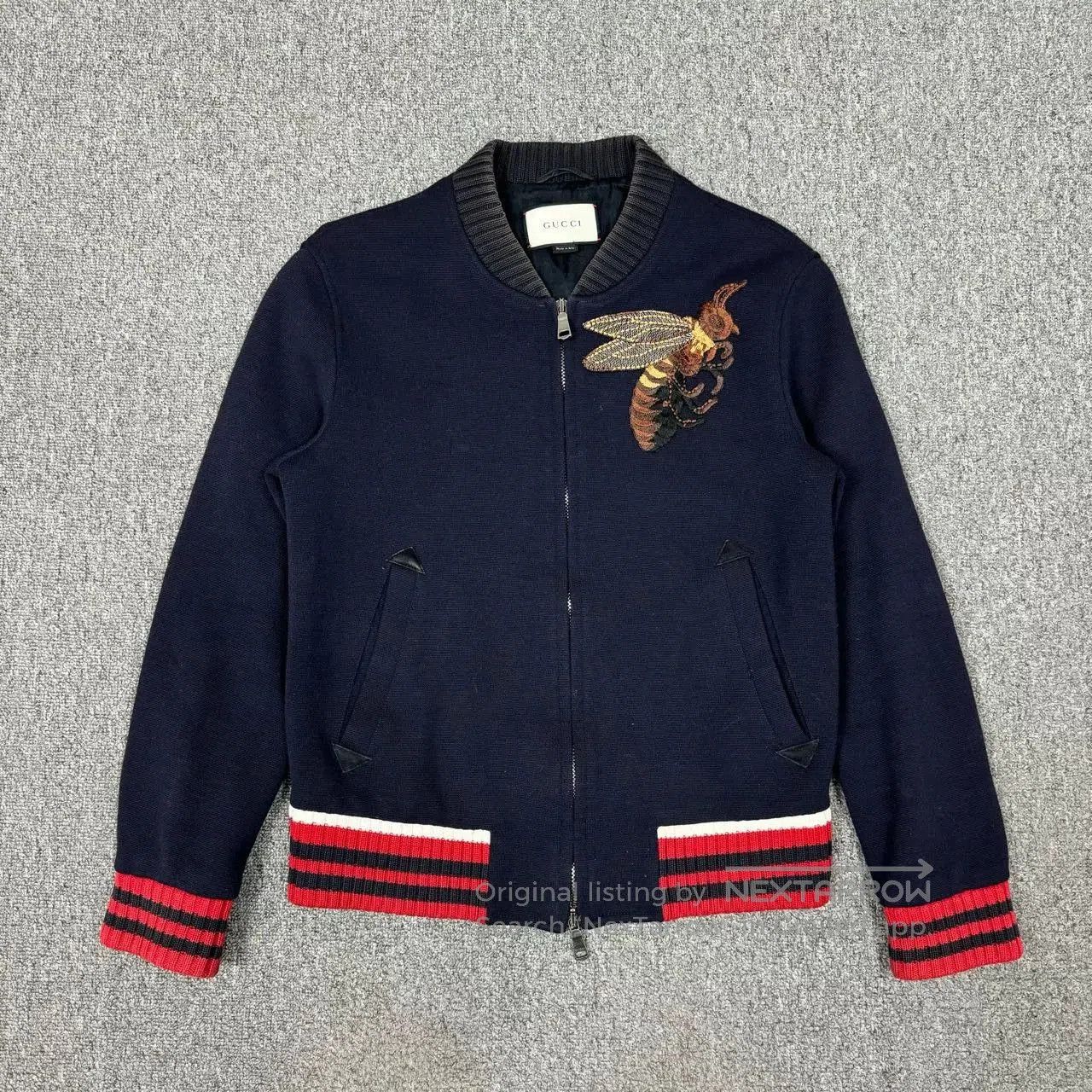 Gucci Gucci Black Bee Embroidered Wool Jacket. Size US M / EU 48-50 / 2 - 1 Thumbnail