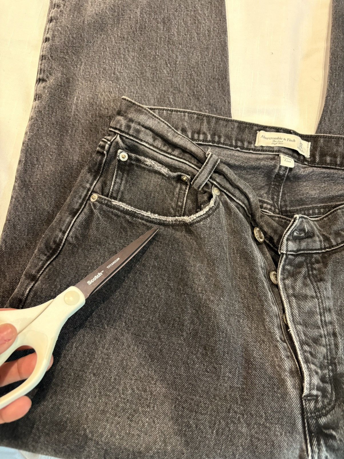 Abercrombie & Fitch Abercrombie & Fitch 90s Slim Jeans Sz 30 gray Size 30" / US 8 / IT 44 - 9 Thumbnail