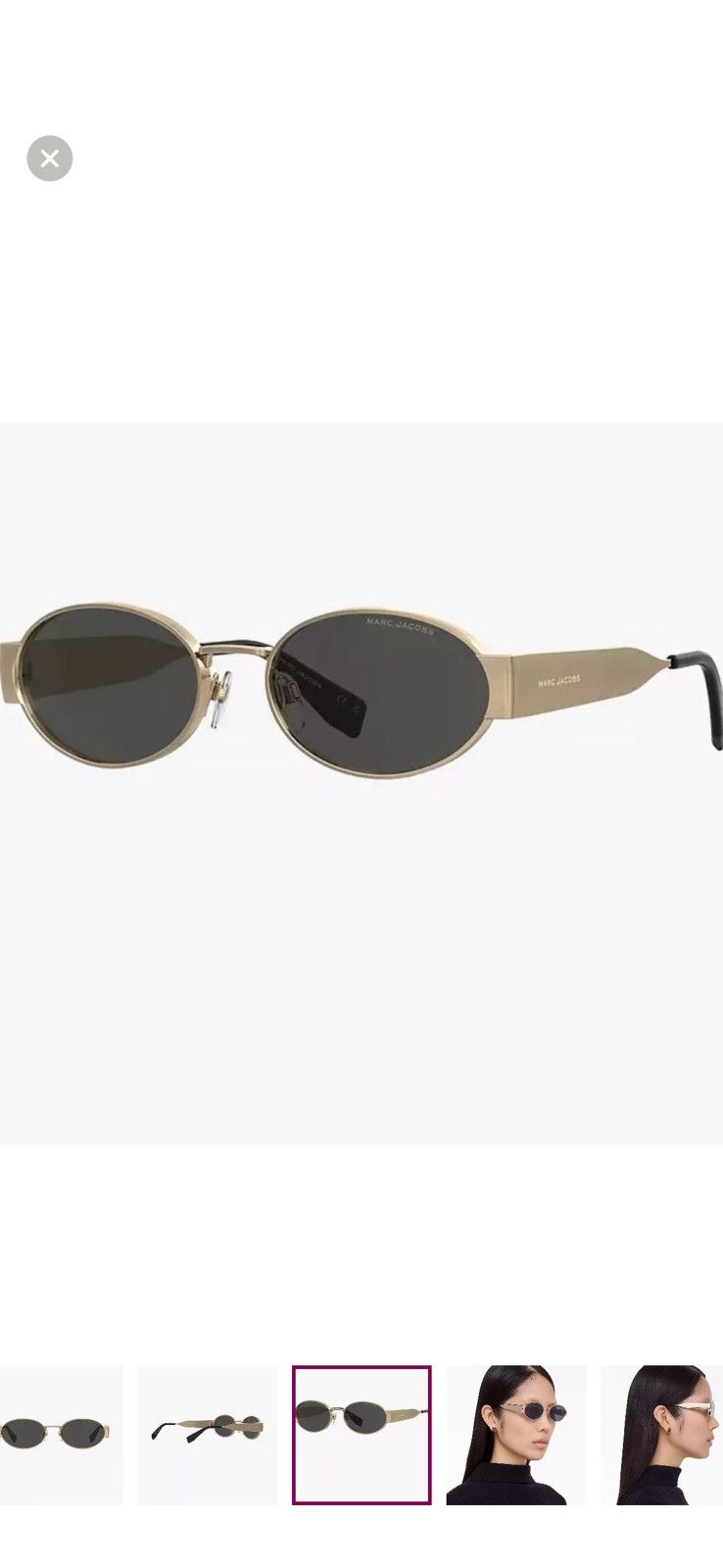 Marc Jacobs Marc Jacobs Classic Logo Round Sunglasses Size ONE SIZE - 4 Thumbnail