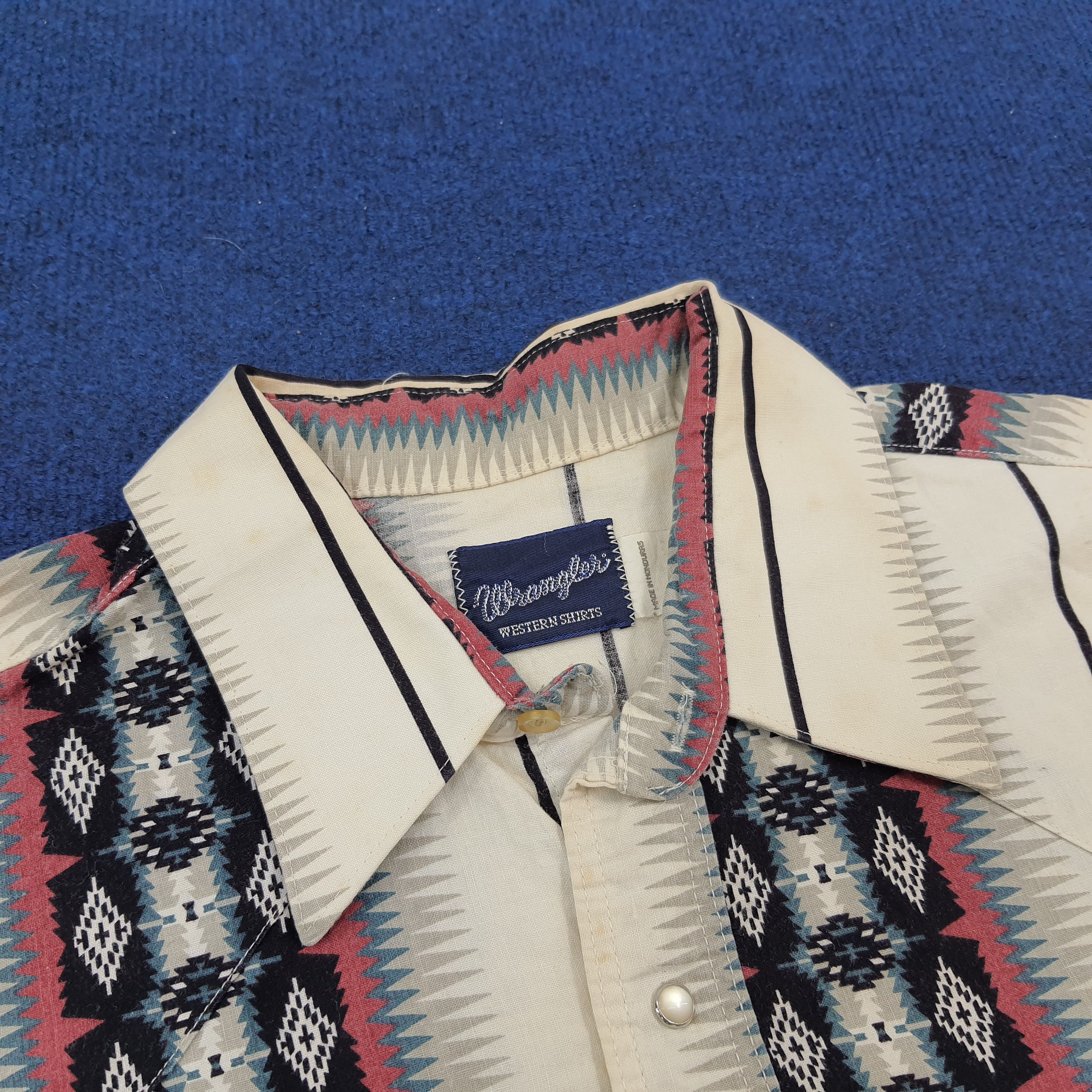 Vintage × Wrangler Vintage Wrangler Western Outdoor Styles Button Up Shirt Size US XL / EU 56 / 4 - 4 Thumbnail