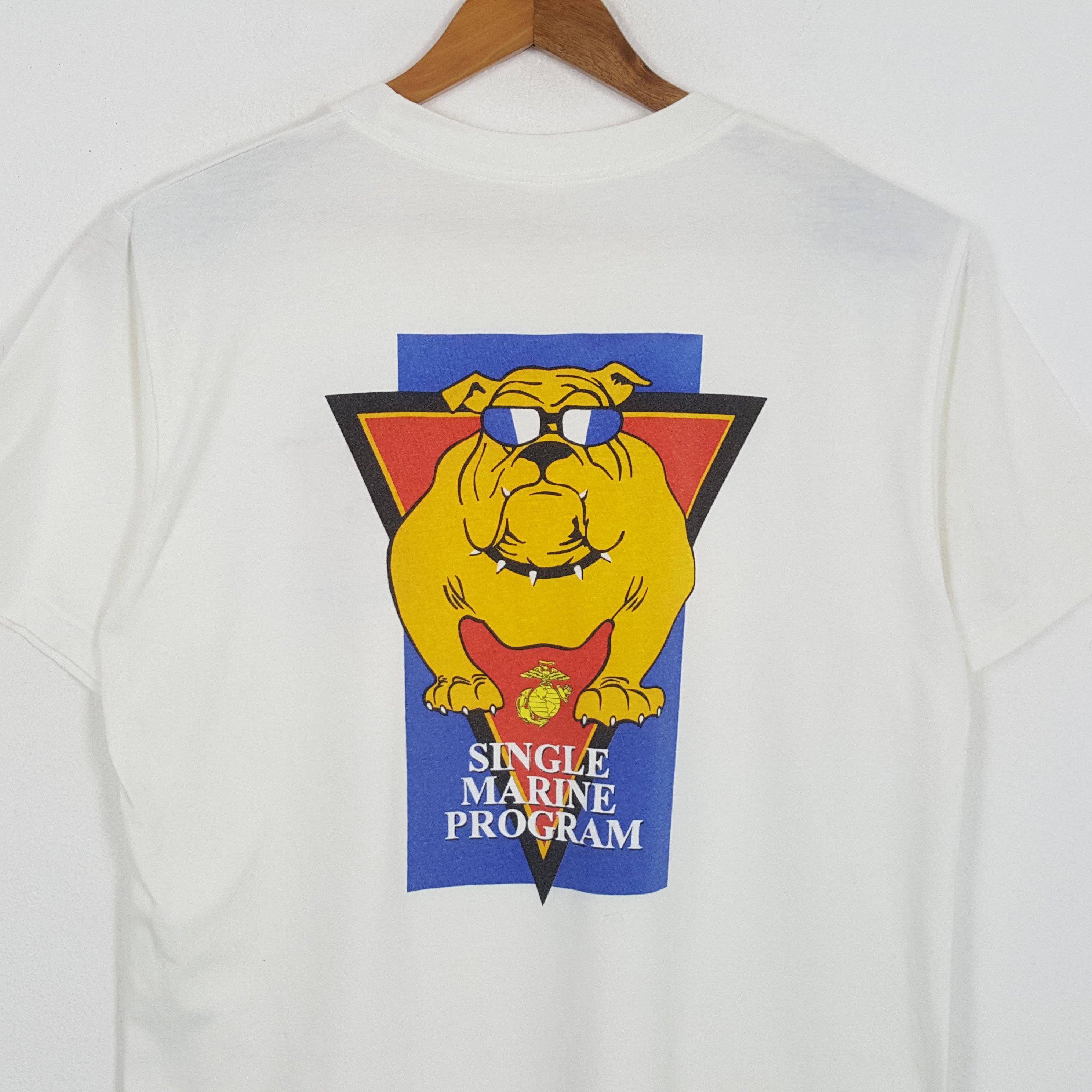Vintage Vintage SINGLE MARINE PROGRAM Promotion T-Shirts Size US XL / EU 56 / 4 - 2 Thumbnail