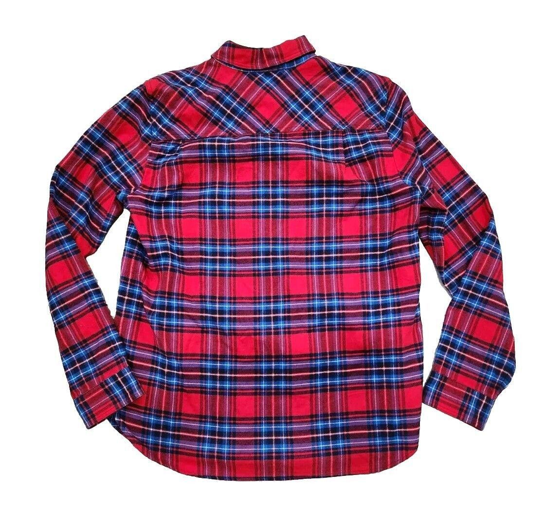 J.Crew J Crew Mercantile Sweater Top Small Plaid Red Zip Fleece Size S / US 4 / IT 40 - 2 Thumbnail