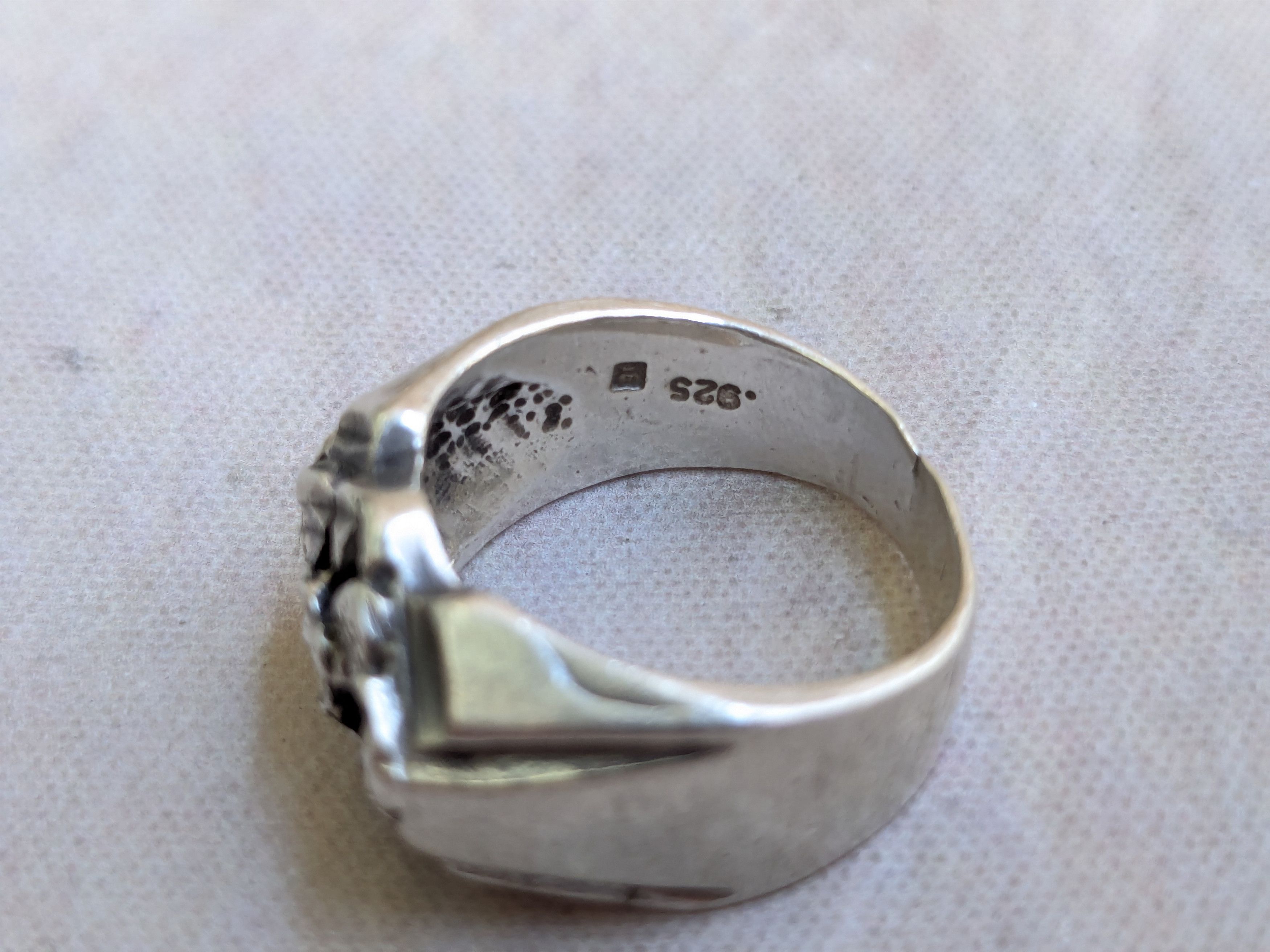 Jewelry Vintage Sterling Silver Nugget Ring 9 Brutalist Size ONE SIZE - 8 Thumbnail